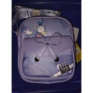 WondaPop Luxe Disney Donald Duck Crossbody Bag Vegan Pebble Leather Blue New